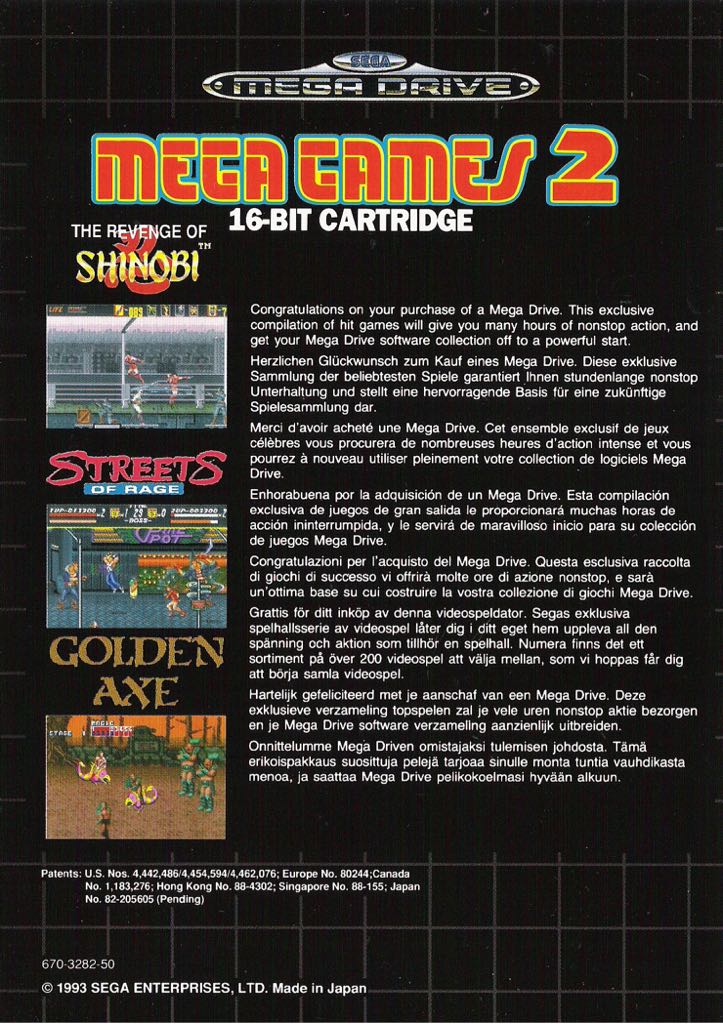 Mega Games 3 - Sega Mega Drive (Sega - 2) video game collectible [Barcode 4974365617080] - Main Image 2