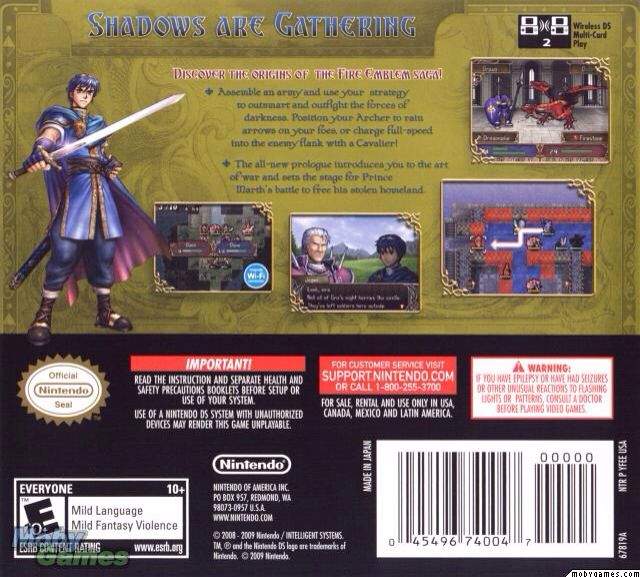 Fire Emblem: Shadow Dragon - Nintendo DS (Nintendo - 1) video game collectible [Barcode 045496467821] - Main Image 2
