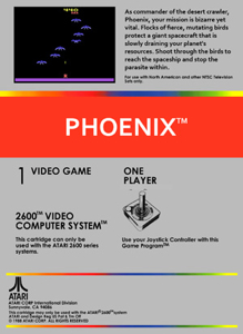Phoenix - Atari 2600 (Atari Inc. - 1) video game collectible [Barcode 077000026736] - Main Image 2