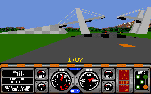 Hard Drivin’ - Sega Mega Drive (Tengen - 1) video game collectible [Barcode 5022231220465] - Main Image 2