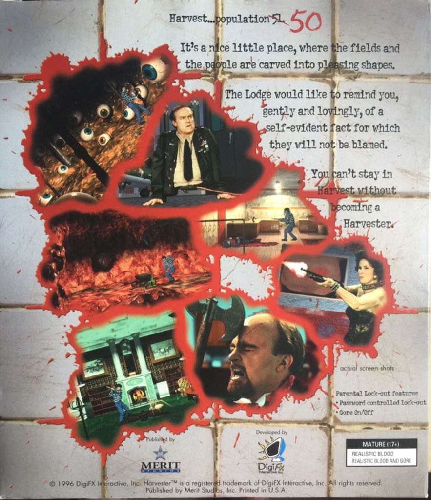 Harvester - PC (Virgin Interactive) video game collectible [Barcode 722301251263] - Main Image 2