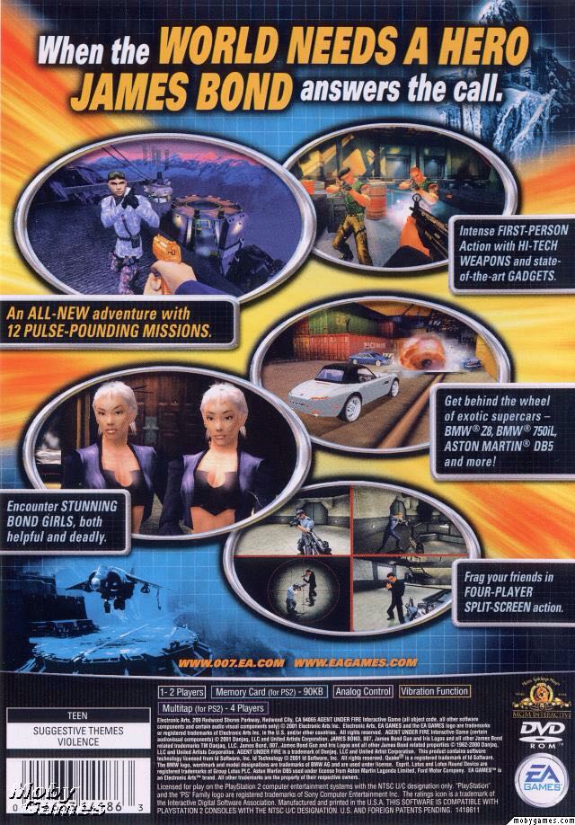 007 Agent Under Fire - Sony PlayStation 3 (PS3) (Electronic Arts - 1) video game collectible [Barcode 5030942025897] - Main Image 2