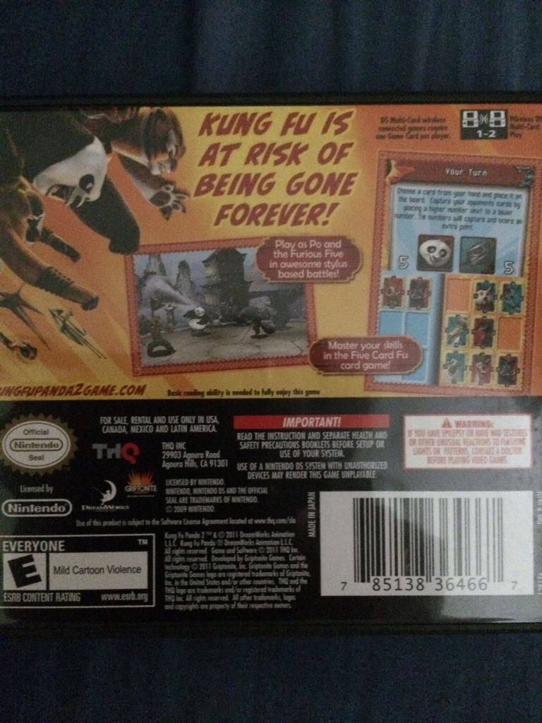 Kung Fu Panda 2 - Nintendo DS (THQ - 1) video game collectible [Barcode 785138364667] - Main Image 2