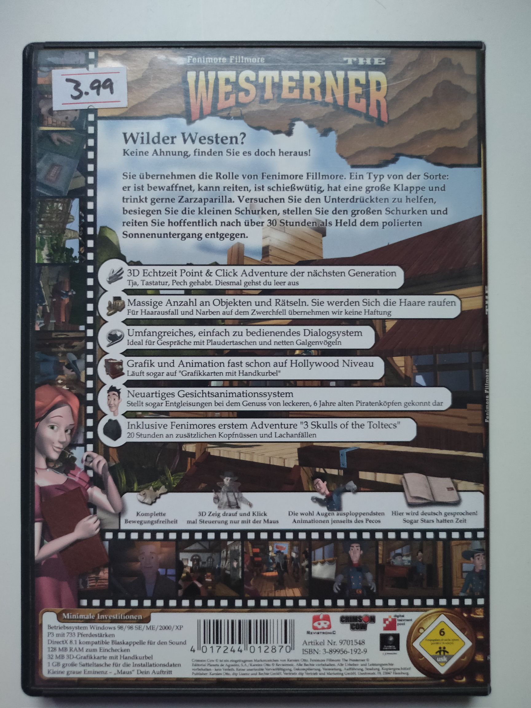 The Westerner - PC video game collectible [Barcode 4017244012870] - Main Image 2