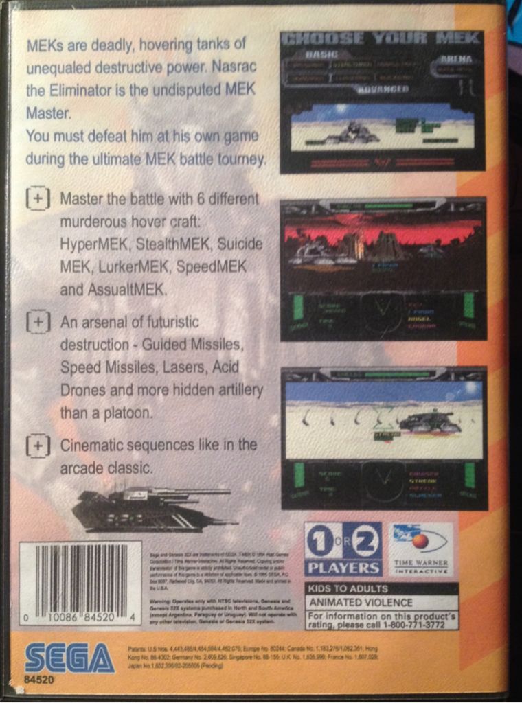 T-mek - Sega 32X (1) video game collectible - Main Image 2