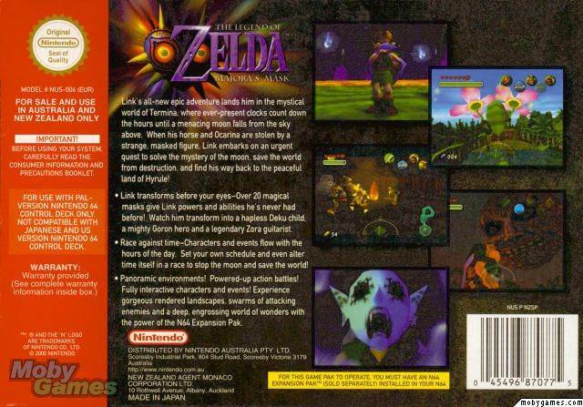 The Legend of Zelda: Majora’s Mask - Nintendo 64 (N64) (Nintendo - 1) video game collectible [Barcode 4902370504644] - Main Image 2