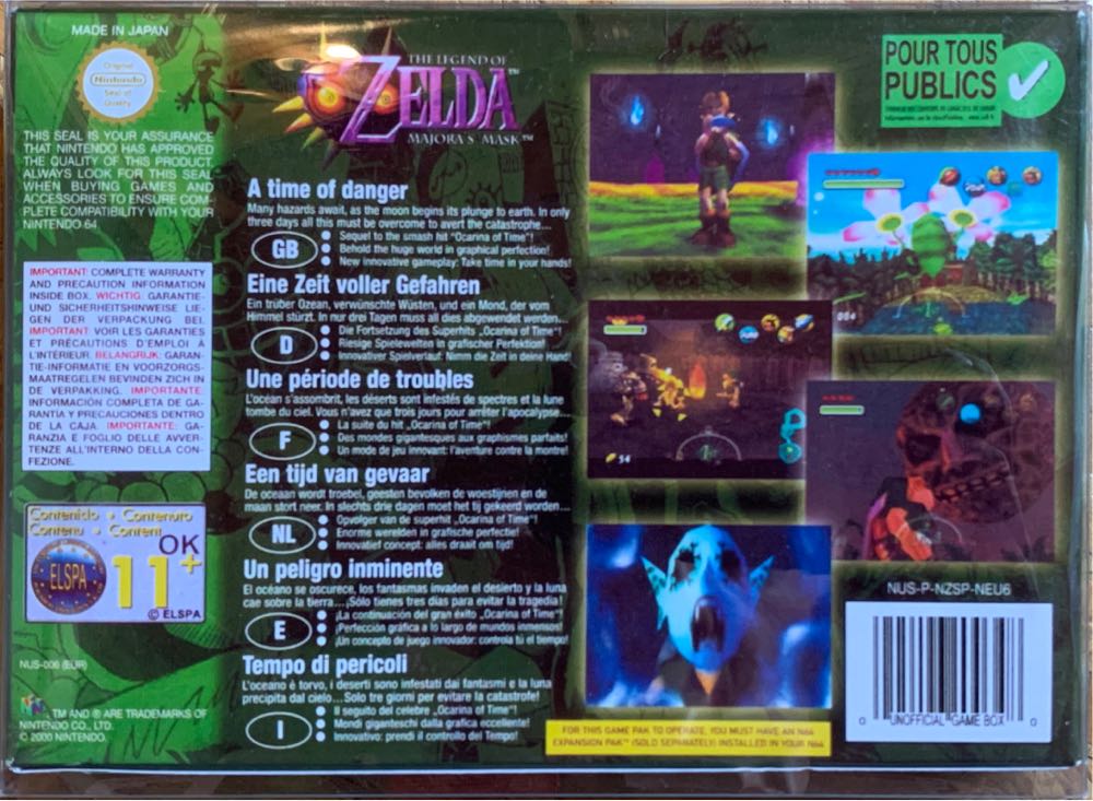 The Legend of Zelda: Majora’s Mask - Nintendo 64 (N64) video game collectible - Main Image 2
