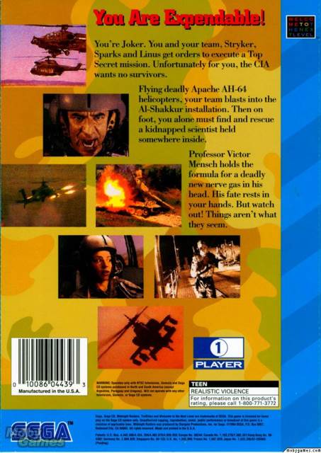 Midnight Raiders - Sega CD (Sega - 1) video game collectible [Barcode 010086044393] - Main Image 2