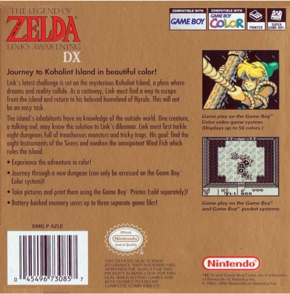 The Legend of Zelda: Link’s Awakening DX - Nintendo Game Boy Color (Nintendo - 1) video game collectible - Main Image 2