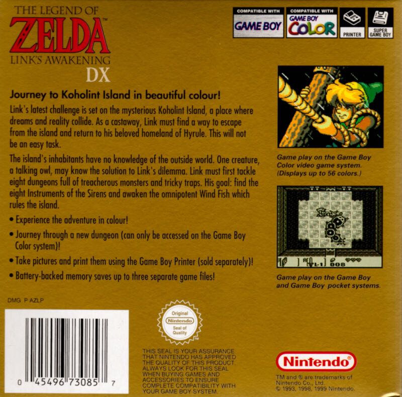 The Legend of Zelda: Link’s Awakening DX - Nintendo Game Boy Color video game collectible - Main Image 2