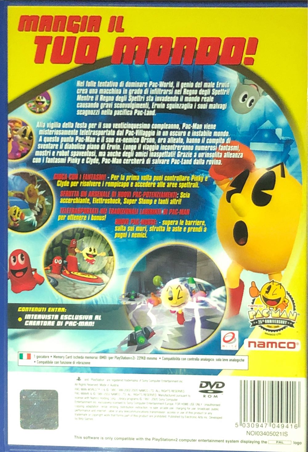 Pac-Man World 3 - Sony PlayStation 2 (PS2) (Namco - 1) video game collectible [Barcode 5030947049416] - Main Image 2