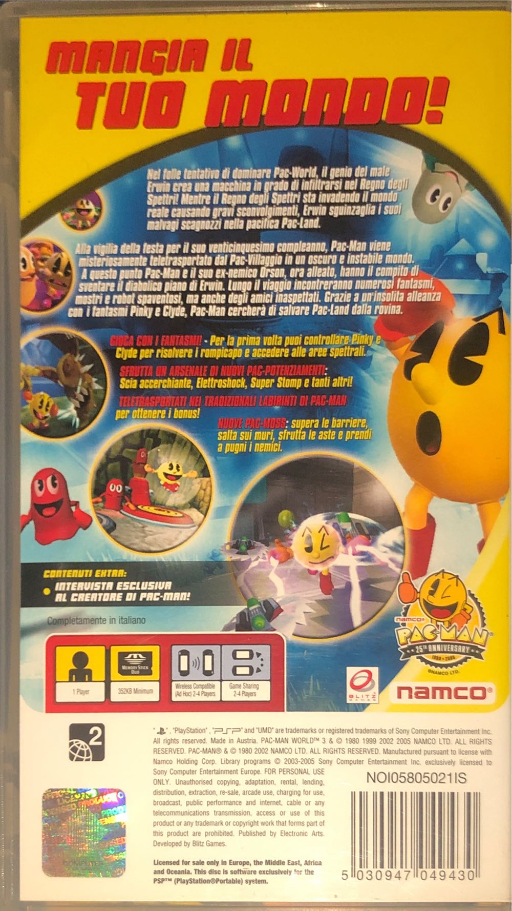 Pac-Man World 3 - Sony PlayStation Portable (PSP) (Namco) video game collectible [Barcode 5030947049430] - Main Image 2