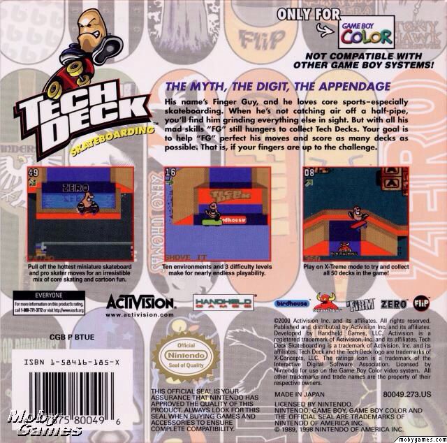 Tech Deck Skateboarding - Nintendo Game Boy Color video game collectible - Main Image 2