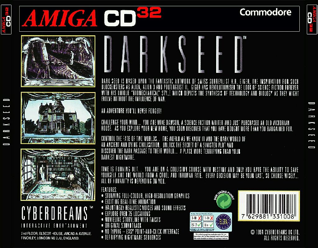 Darkseed (CD32) - Amiga CD32 video game collectible - Main Image 2