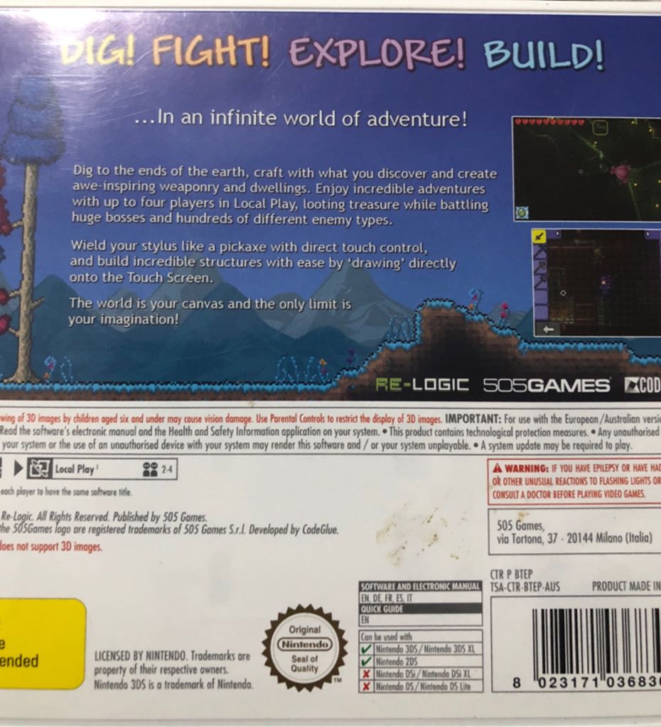 Terraria - Nintendo 3DS video game collectible [Barcode 8023171036830] - Main Image 2