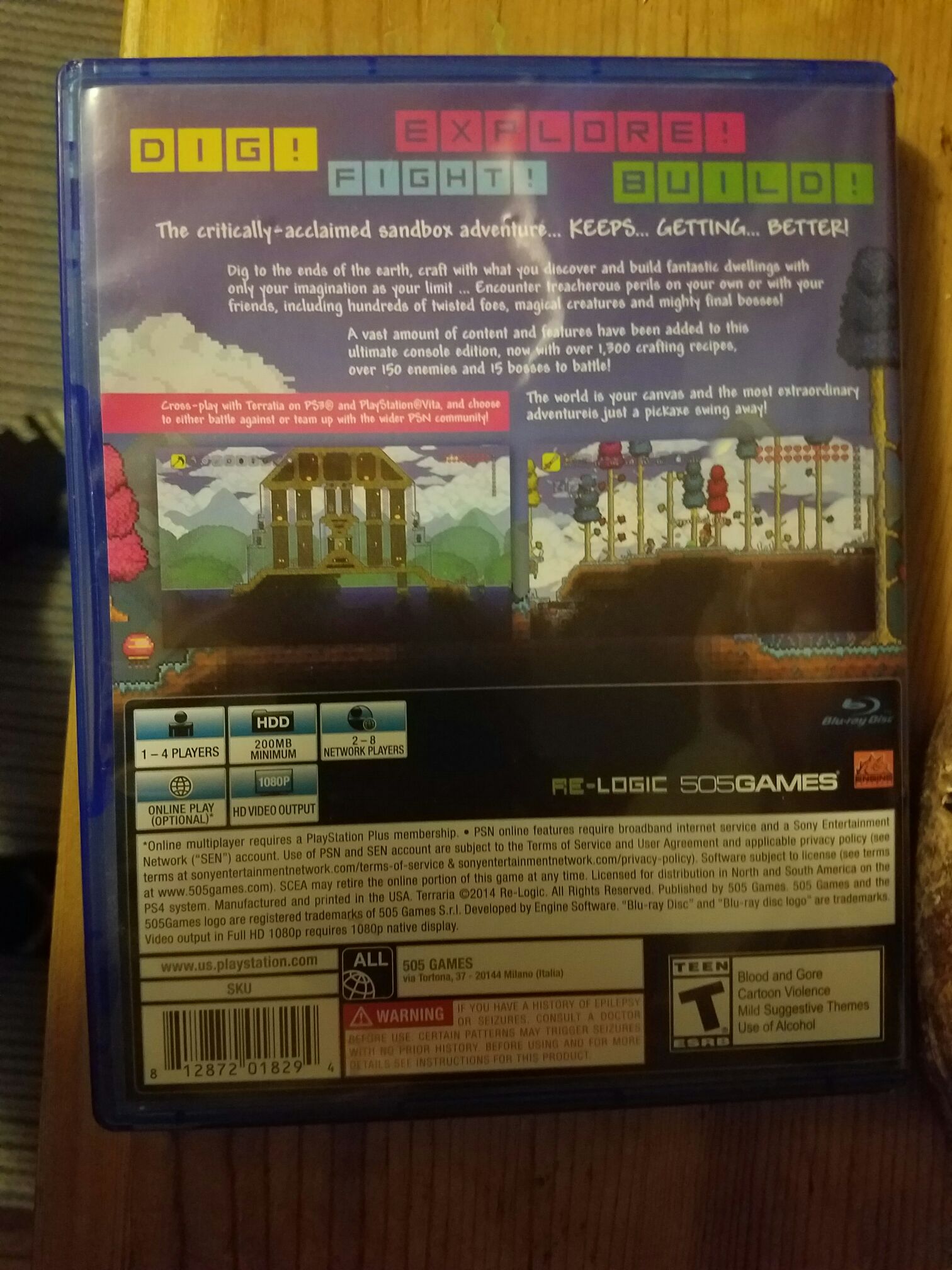 Terraria - Sony PlayStation 4 (PS4) (505 Games - 4) video game collectible [Barcode 812872018294] - Main Image 2
