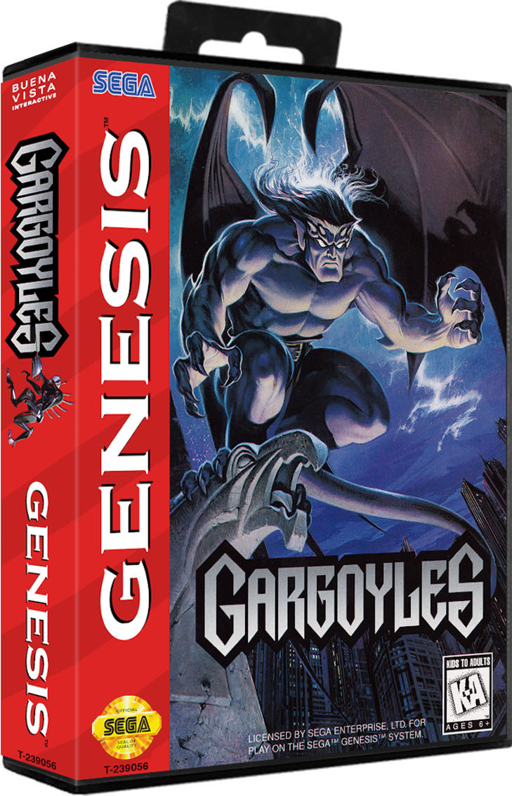Gargoyles - Sega Genesis (Mega Drive) (Buena Vista Interactive - 1) video game collectible [Barcode 071272511006] - Main Image 3