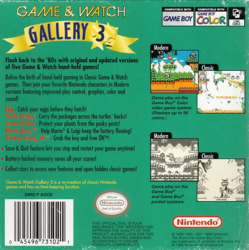 Game & Watch Gallery 3 - Nintendo Game Boy Color (Nintendo - 1) video game collectible - Main Image 2