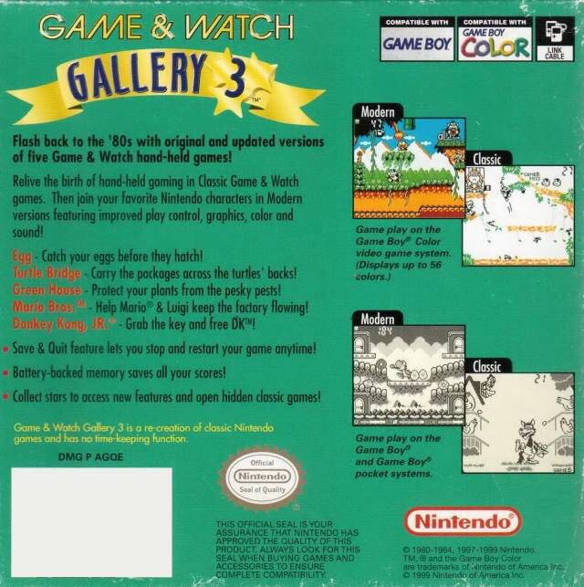 Game & Watch Gallery 3 - Nintendo Game Boy Color (Nintendo) video game collectible - Main Image 2
