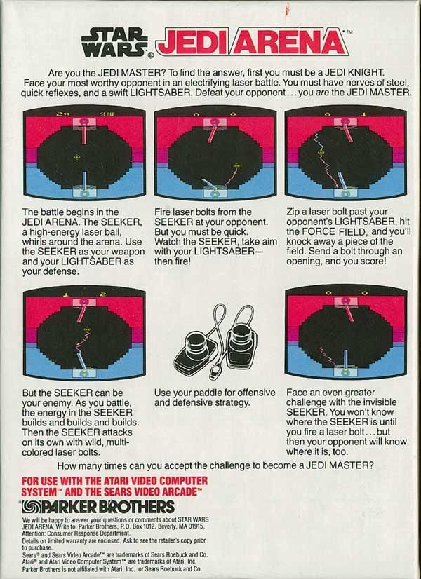 Star Wars: Jedi Arena - Atari 2600 (Parker Brothers) video game collectible - Main Image 2