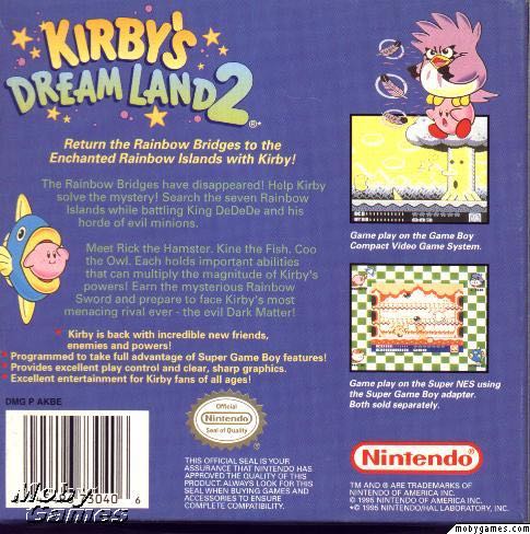 Kirby’s Dream Land 2 - Nintendo Game Boy (Nintendo) video game collectible - Main Image 2