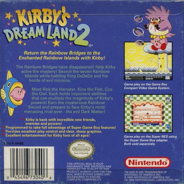 Kirby’s Dream Land 2 - Nintendo Game Boy video game collectible - Main Image 2
