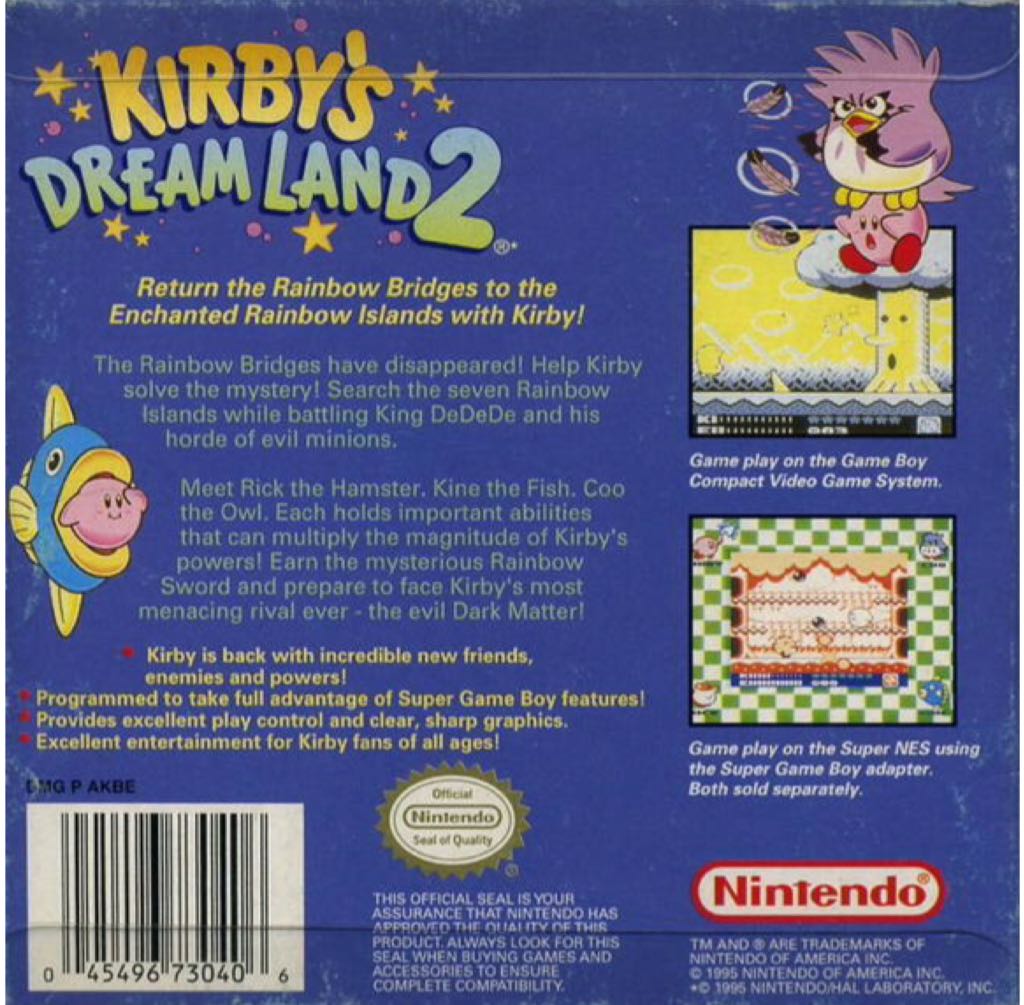 Kirby’s Dream Land 2 - Nintendo Game Boy (Nintendo) video game collectible - Main Image 2