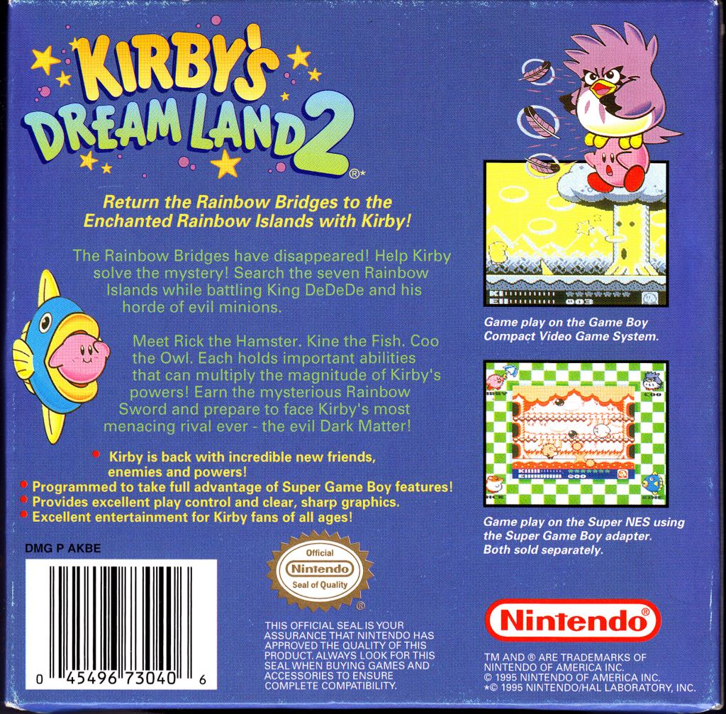Kirby’s Dream Land 2 - Nintendo Game Boy (Nintendo - 1) video game collectible - Main Image 2