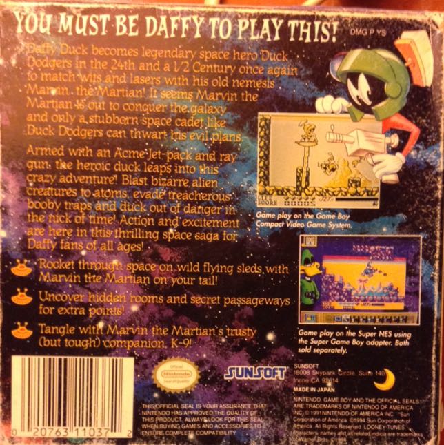 Daffy Duck - Nintendo Game Boy video game collectible [Barcode 020763110372] - Main Image 2