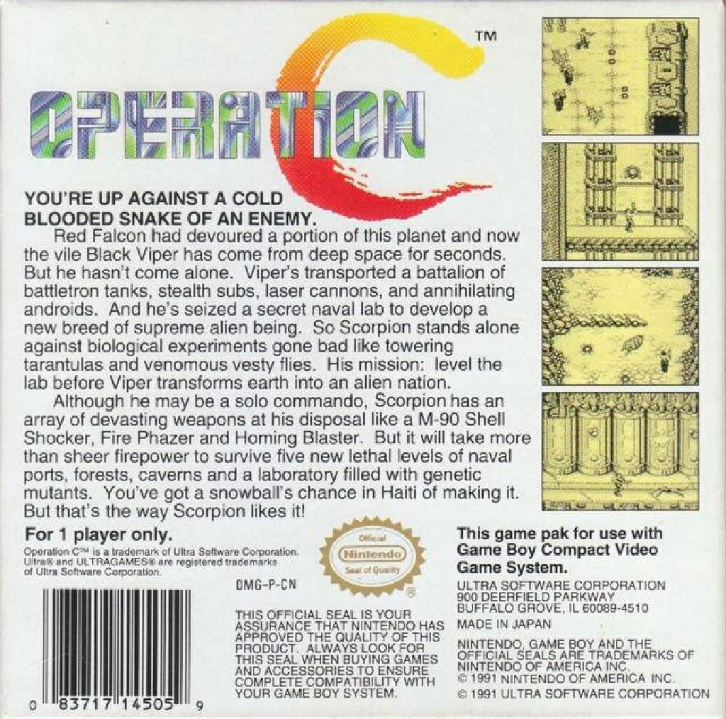 Operation C - Nintendo Game Boy (Konami) video game collectible - Main Image 2