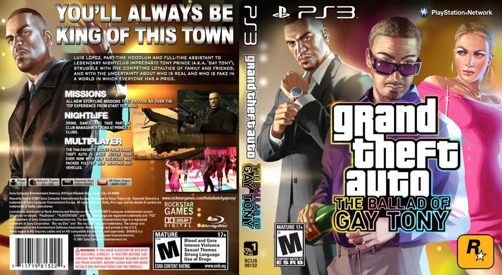 Grand Theft Auto IV: The Ballad of Gay Tony - Sony PlayStation 3 (PS3) (Rockstar Games - 1) video game collectible - Main Image 1