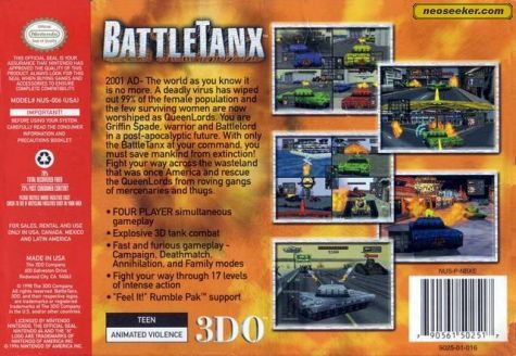 Battletanx - Nintendo 64 (N64) (Nintendo - 1-4) video game collectible - Main Image 2
