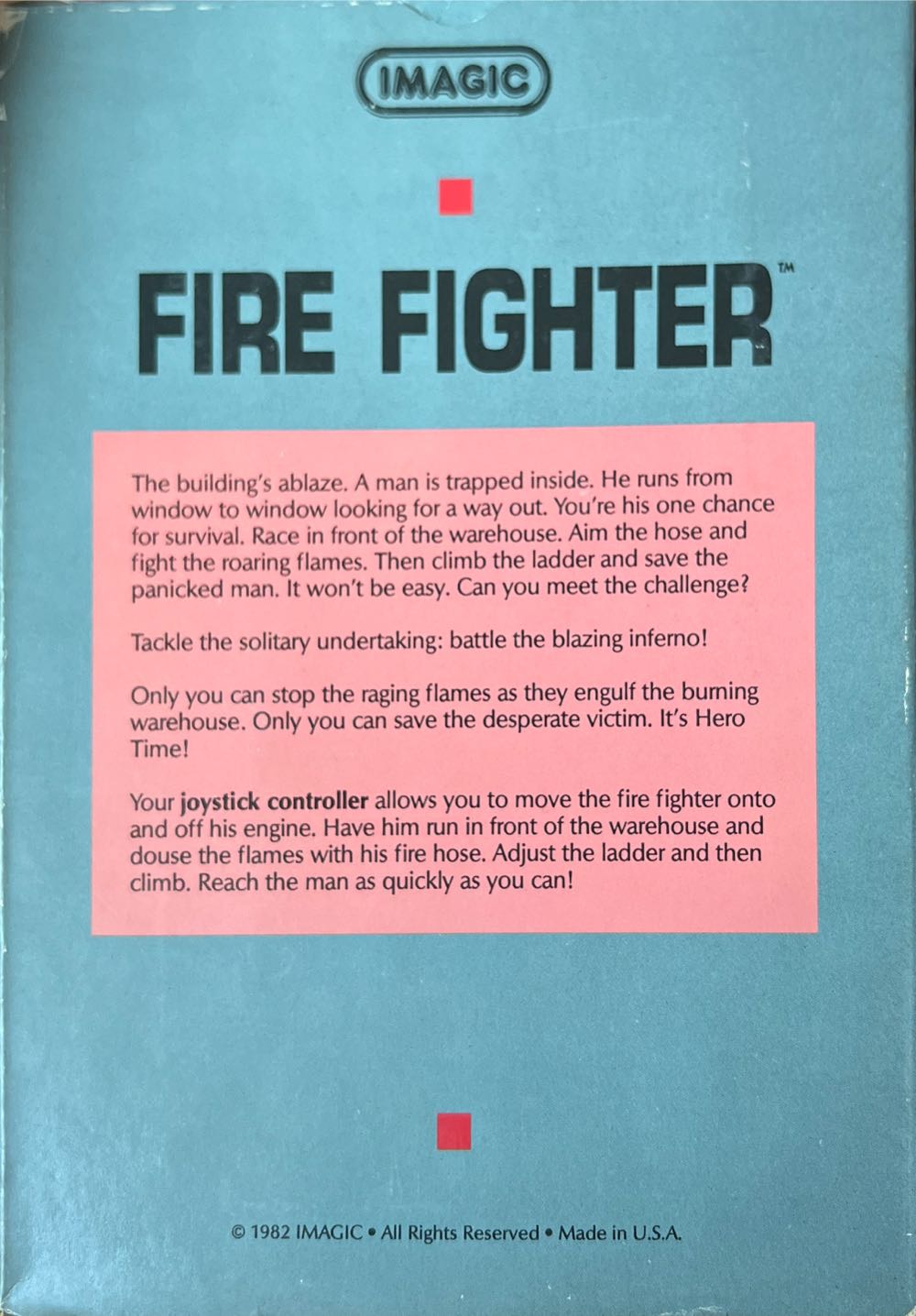Fire Fighter - Atari 2600 video game collectible - Main Image 2