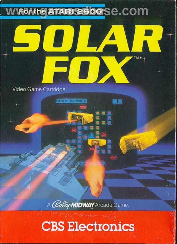 Solar Fox - Atari 2600 (CBS Electronics) video game collectible - Main Image 1