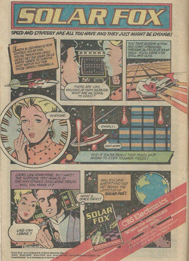 Solar Fox - Atari 2600 video game collectible - Main Image 2
