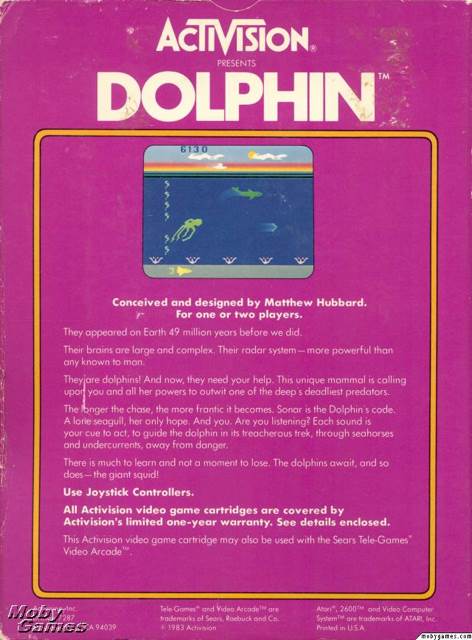 Dolphin - Atari 2600 video game collectible - Main Image 2