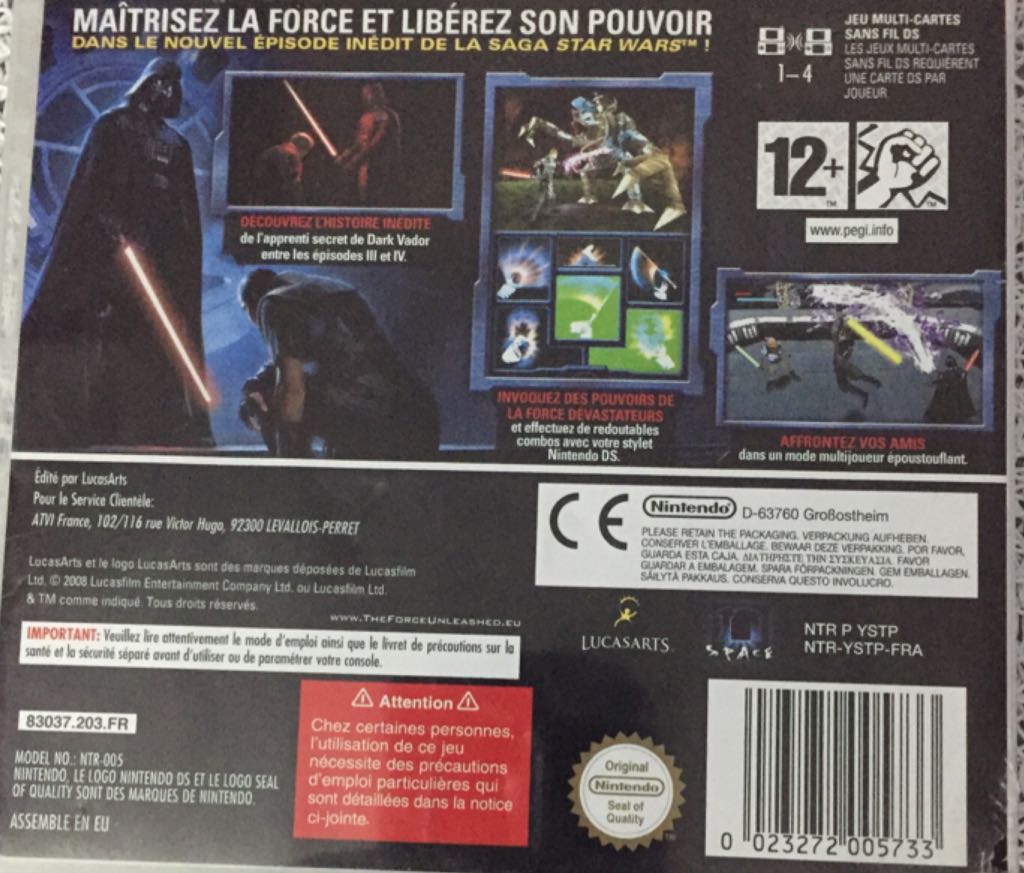 Star Wars - Le Pouvoir de la Force - Nintendo DS (1) video game collectible [Barcode 023272005733] - Main Image 2