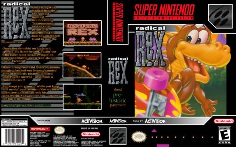 Radical Rex - Nintendo Super Nintendo Entertainment System (SNES) (Activision - 1-2) video game collectible [Barcode 8311273020063] - Main Image 3