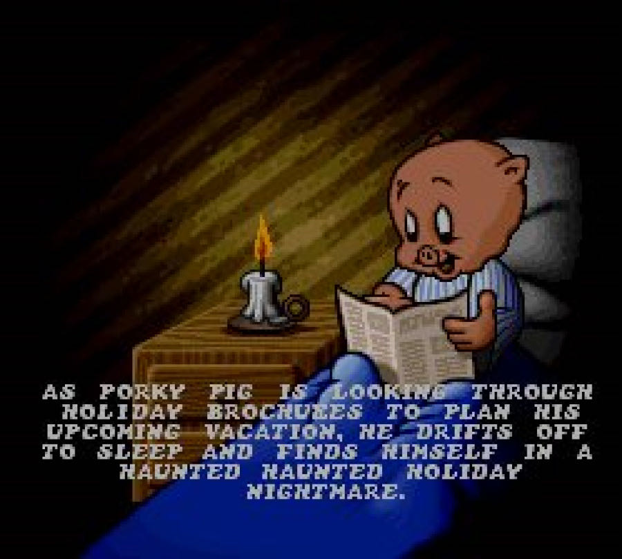 Porky Pig’s Haunted Holiday - Nintendo Super Nintendo Entertainment System (SNES) (Aklaim - 1) video game collectible [Barcode 021481620358] - Main Image 4
