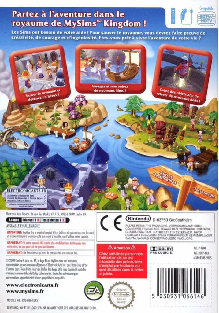 My Sims - Kingdom - Nintendo Wii (Electronic Arts - 1) video game collectible [Barcode 5030931066146] - Main Image 2