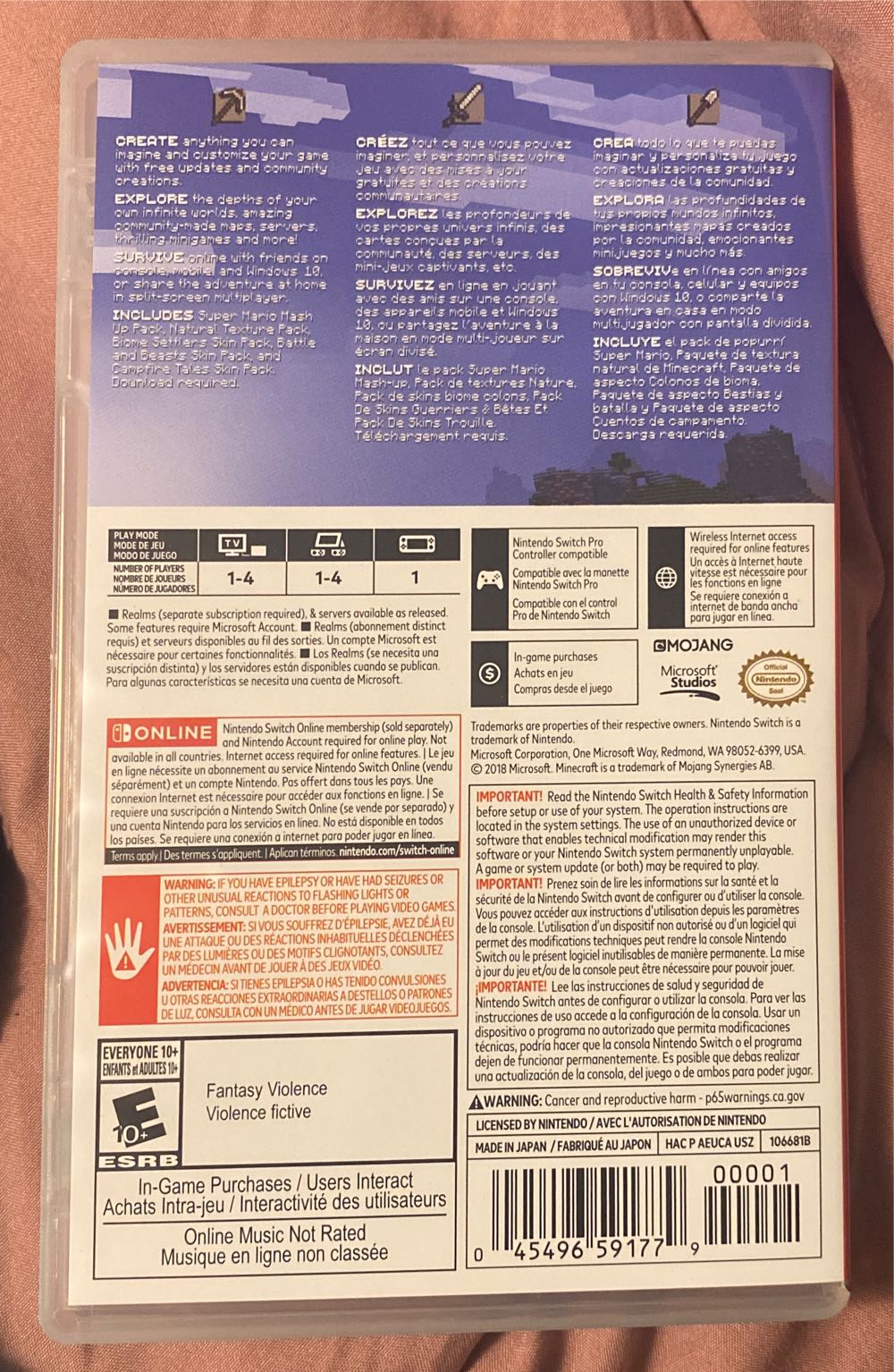 Minecraft - Nintendo Switch (Mojang - 1) video game collectible [Barcode 045496591779] - Main Image 4