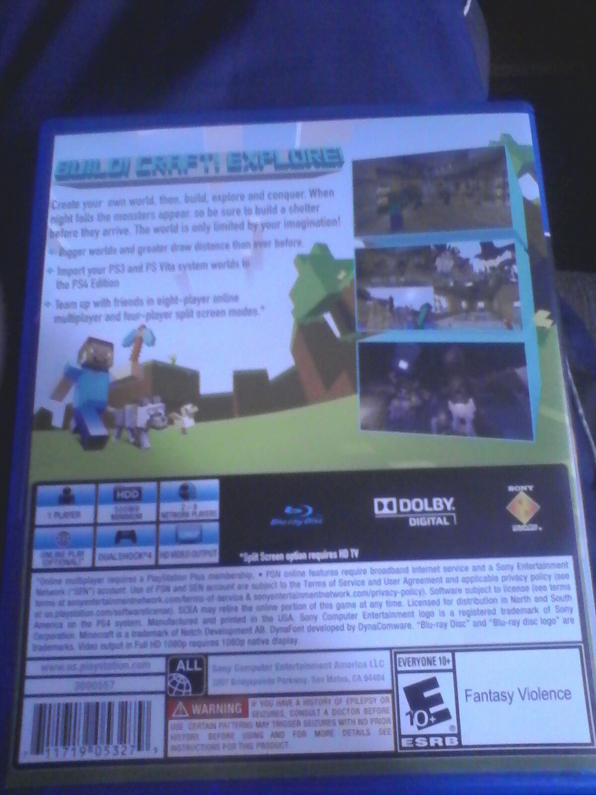 Minecraft - Sony PlayStation 4 (PS4) (Mojang - 1-4) video game collectible [Barcode 711719439615] - Main Image 2