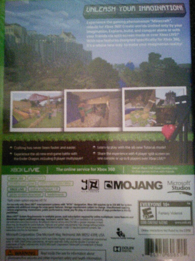 Minecraft - Microsoft Xbox 360 (Microsoft Mojang - 1-4) video game collectible [Barcode 88530260] - Main Image 2