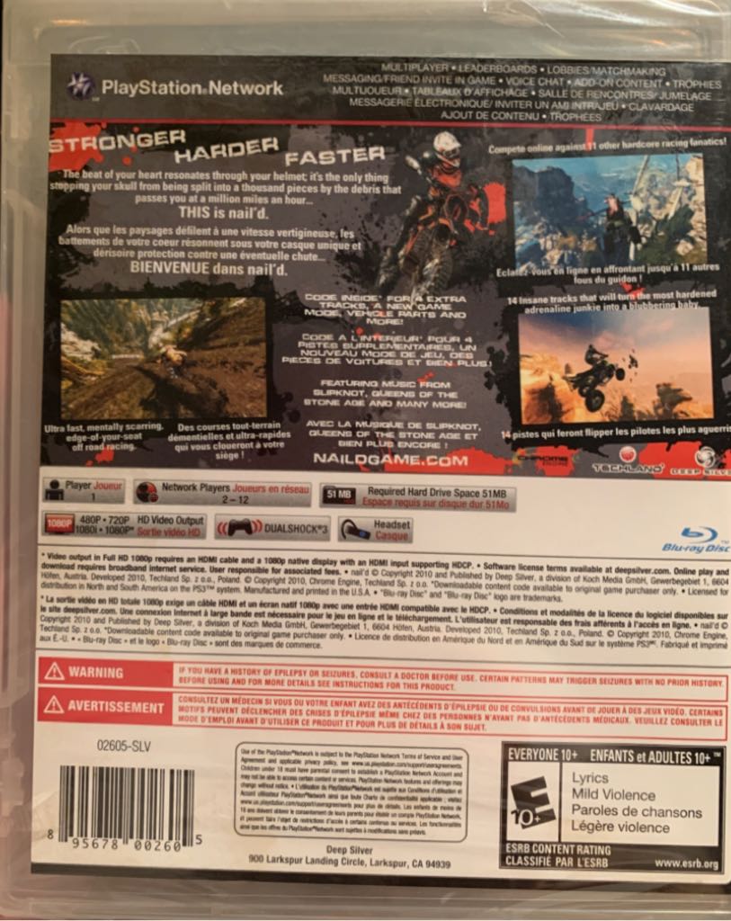 Naild - Sony PlayStation 3 (PS3) video game collectible [Barcode 895678002605] - Main Image 2