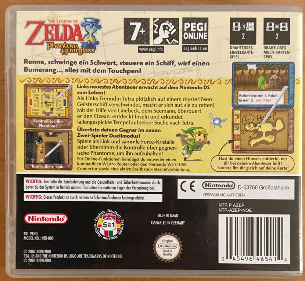 Legend of Zelda - Phantom Hourglass, The - Nintendo DS (Nintendo - 1-2) video game collectible [Barcode 045496465414] - Main Image 2
