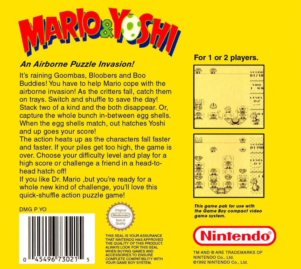 Mario & Yoshi - Nintendo Game Boy video game collectible - Main Image 2
