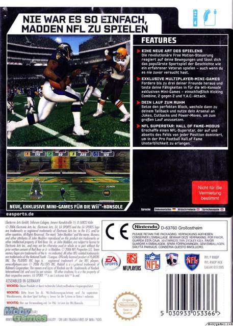 Madden NFL 07 - Nintendo Wii (Electronic Arts/EA Games - 4) video game collectible [Barcode 014633152784] - Main Image 2