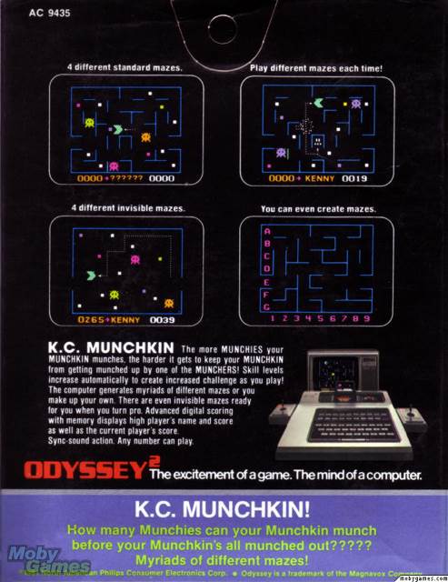 K.C. Munchkin! - Magnavox Odyssey video game collectible - Main Image 2