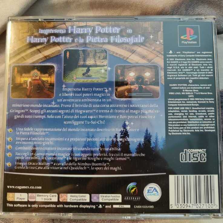 Harry Potter E La Pietra Filosofale - Sony PlayStation (Electronic Arts - 1) video game collectible [Barcode 5030947027100] - Main Image 2