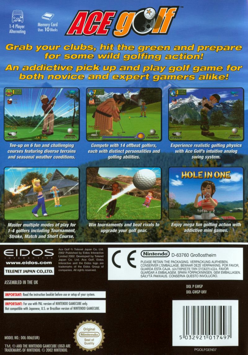 Ace Golf - Nintendo GameCube (Square Enix) video game collectible [Barcode 5032921017237] - Main Image 2
